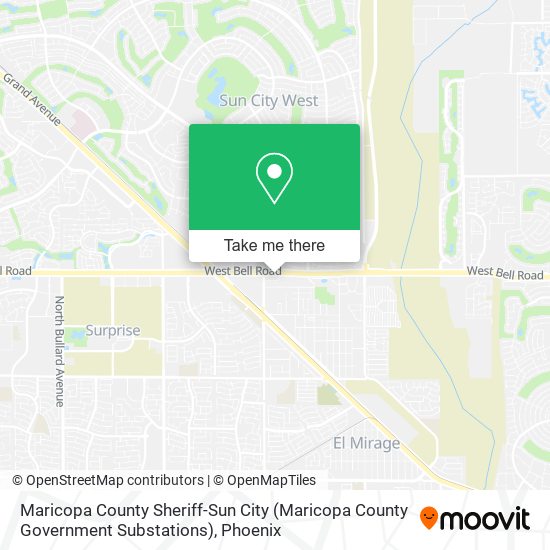 Mapa de Maricopa County Sheriff-Sun City (Maricopa County Government Substations)