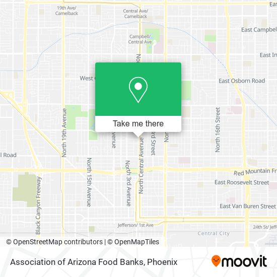 Mapa de Association of Arizona Food Banks