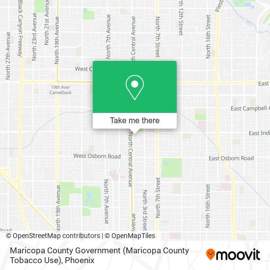 Mapa de Maricopa County Government (Maricopa County Tobacco Use)