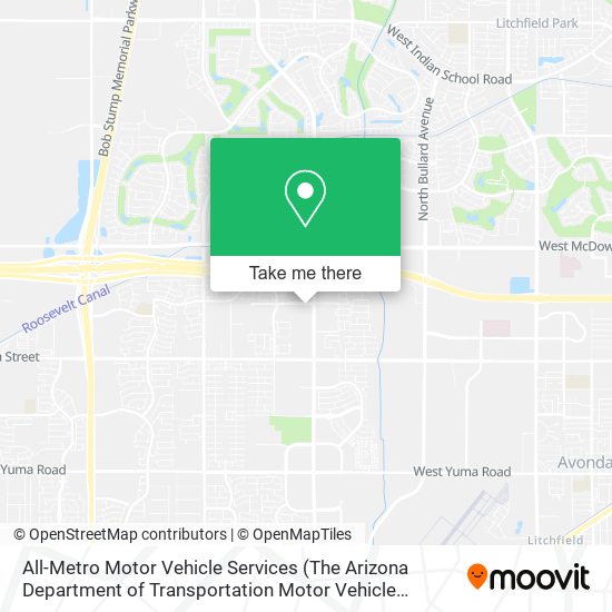 All-Metro Motor Vehicle Services (The Arizona Department of Transportation Motor Vehicle Division) map