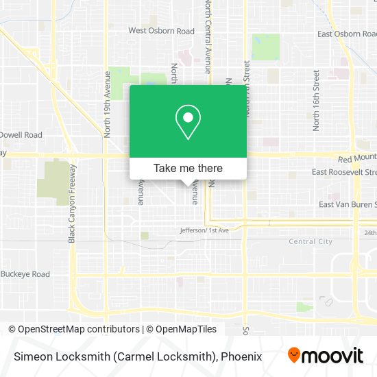 Mapa de Simeon Locksmith (Carmel Locksmith)