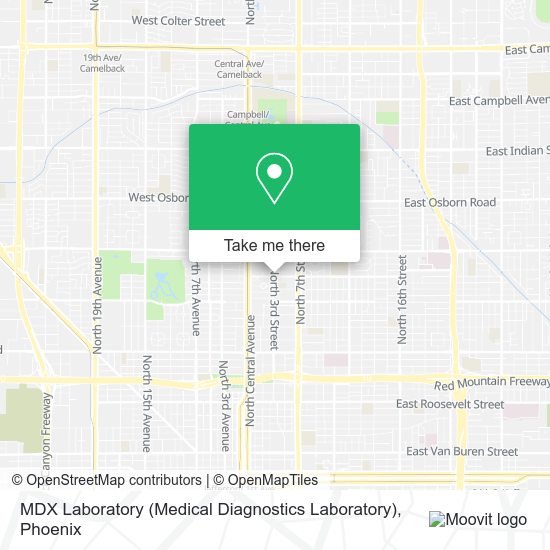MDX Laboratory (Medical Diagnostics Laboratory) map