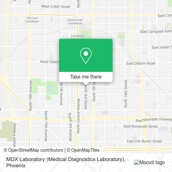 Mapa de MDX Laboratory (Medical Diagnostics Laboratory)