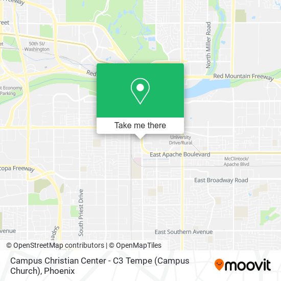 Mapa de Campus Christian Center - C3 Tempe (Campus Church)