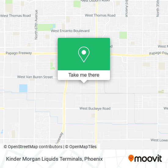 Kinder Morgan Liquids Terminals map