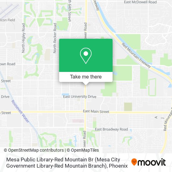 Mapa de Mesa Public Library-Red Mountain Br (Mesa City Government Library-Red Mountain Branch)