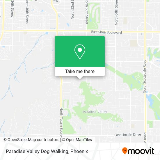 Mapa de Paradise Valley Dog Walking