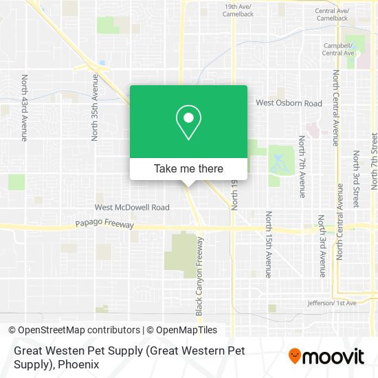 Great Westen Pet Supply map