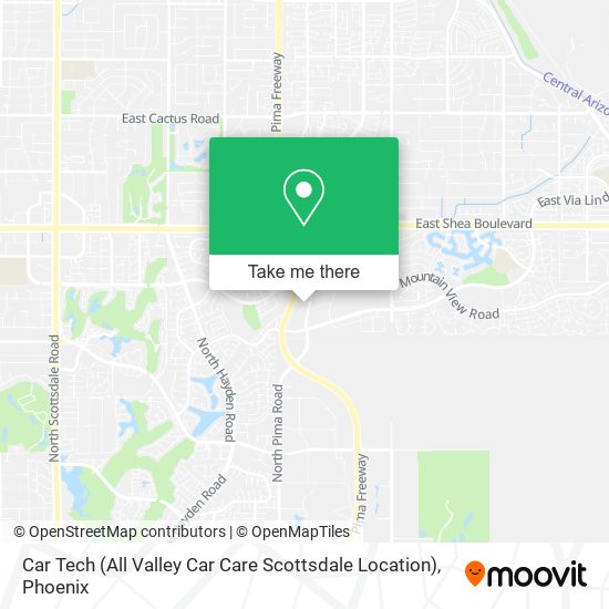Mapa de Car Tech (All Valley Car Care Scottsdale Location)