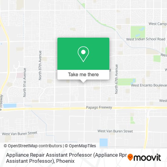 Appliance Repair Assistant Professor map