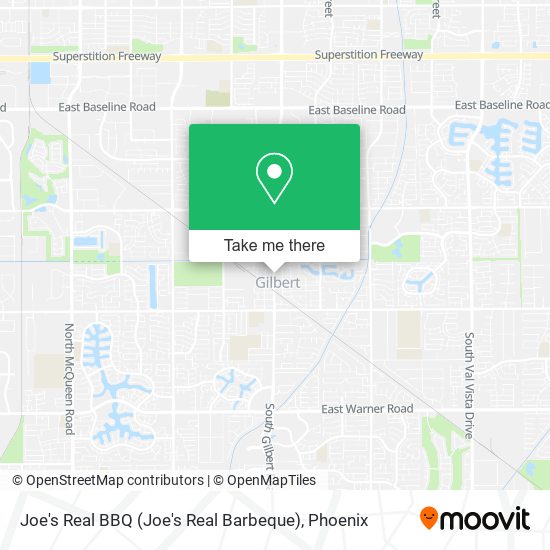 Joe's Real BBQ map