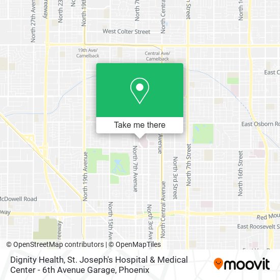 Dignity Health, St. Joseph's Hospital & Medical Center - 6th Avenue Garage map