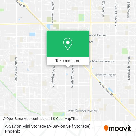 A-Sav on Mini Storage map