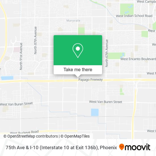 75th Ave & I-10 (Interstate 10 at Exit 136b) map