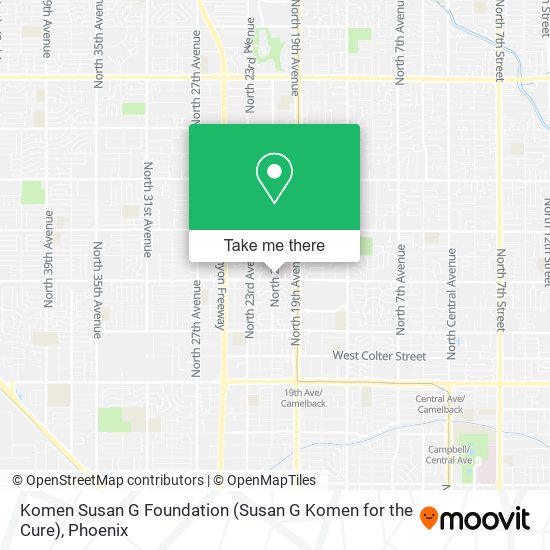 Komen Susan G Foundation (Susan G Komen for the Cure) map