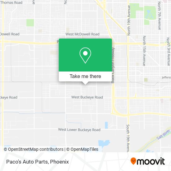 Mapa de Paco's Auto Parts