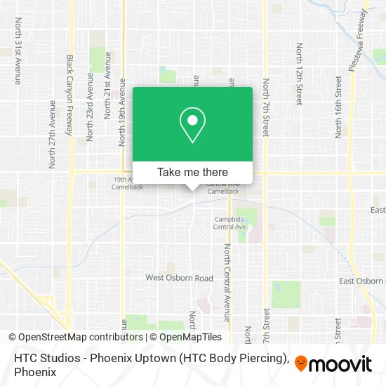 HTC Studios - Phoenix Uptown (HTC Body Piercing) map