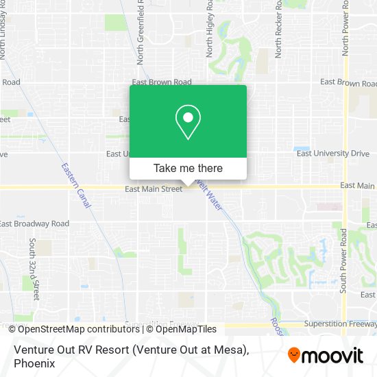 Mapa de Venture Out RV Resort (Venture Out at Mesa)