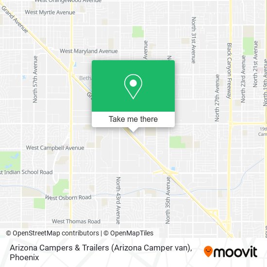 Arizona Campers & Trailers (Arizona Camper van) map