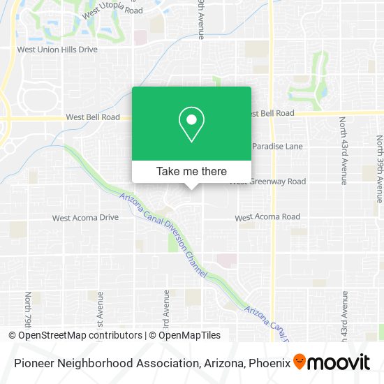 Mapa de Pioneer Neighborhood Association, Arizona