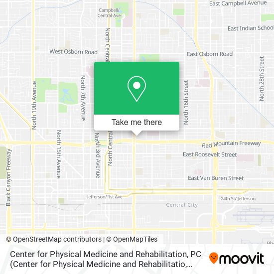 Mapa de Center for Physical Medicine and Rehabilitation, PC