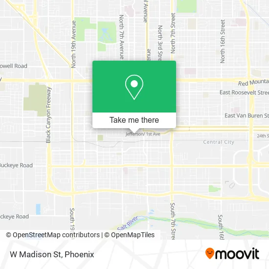 W Madison St map