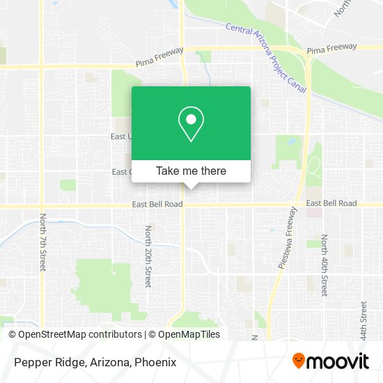 Pepper Ridge, Arizona map