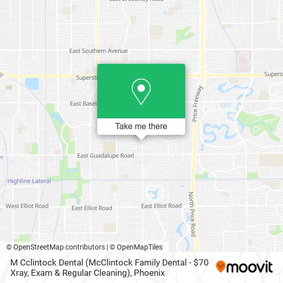 Mapa de M Cclintock Dental (McClintock Family Dental - $70 Xray, Exam & Regular Cleaning)