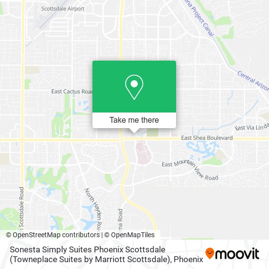 Mapa de Sonesta Simply Suites Phoenix Scottsdale (Towneplace Suites by Marriott Scottsdale)