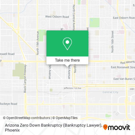 Mapa de Arizona Zero Down Bankruptcy (Bankruptcy Lawyer)