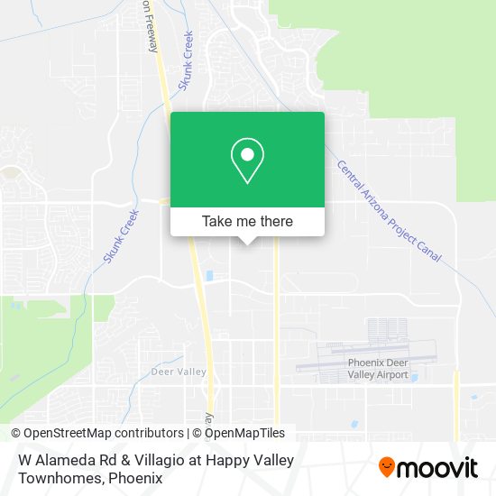 W Alameda Rd & Villagio at Happy Valley Townhomes map