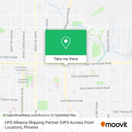 Mapa de UPS Alliance Shipping Partner (UPS Access Point Location)