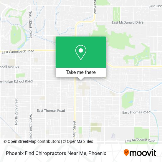 Mapa de Phoenix Find Chiropractors Near Me