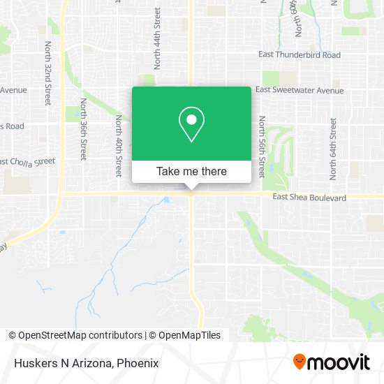Huskers N Arizona map