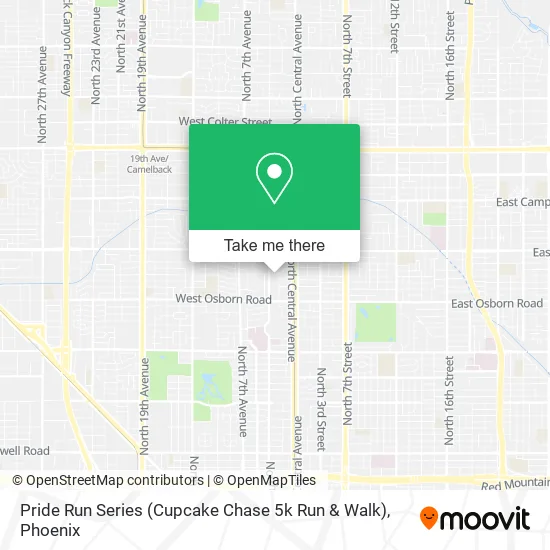 Pride Run Series (Cupcake Chase 5k Run & Walk) map
