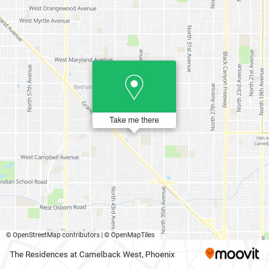 Mapa de The Residences at Camelback West