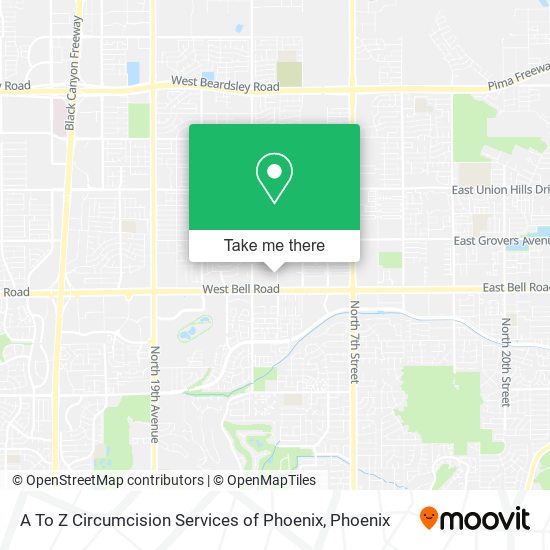 A To Z Circumcision Services of Phoenix map