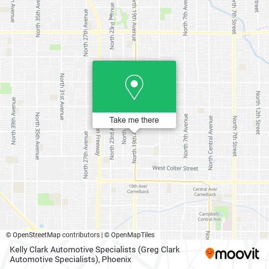 Kelly Clark Automotive Specialists map