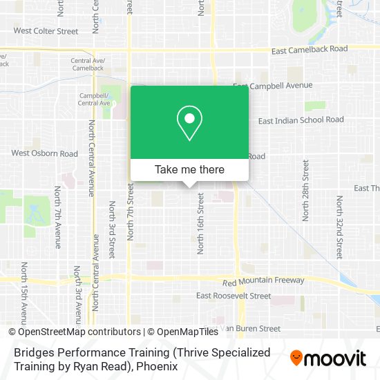 Mapa de Bridges Performance Training (Thrive Specialized Training by Ryan Read)