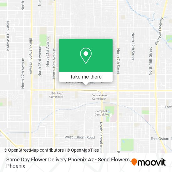 Mapa de Same Day Flower Delivery Phoenix Az - Send Flowers