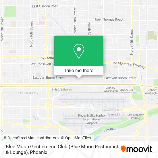 Mapa de Blue Moon Gentlemen's Club (Blue Moon Restaurant & Lounge)