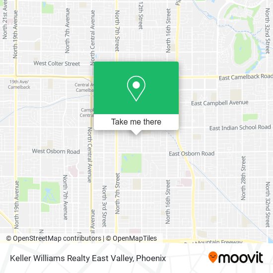 Keller Williams Realty East Valley map