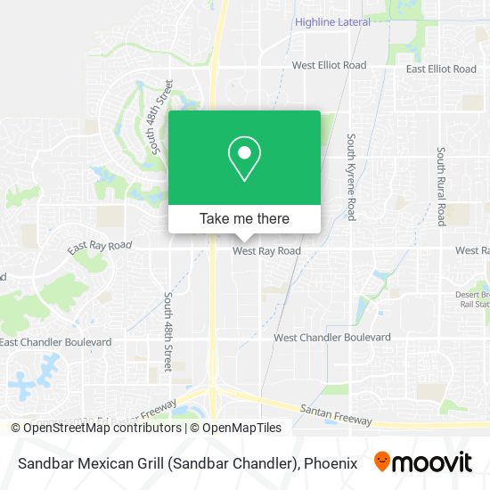 Sandbar Mexican Grill (Sandbar Chandler) map