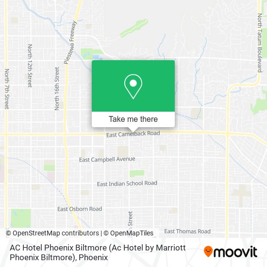 AC Hotel Phoenix Biltmore (Ac Hotel by Marriott Phoenix Biltmore) map