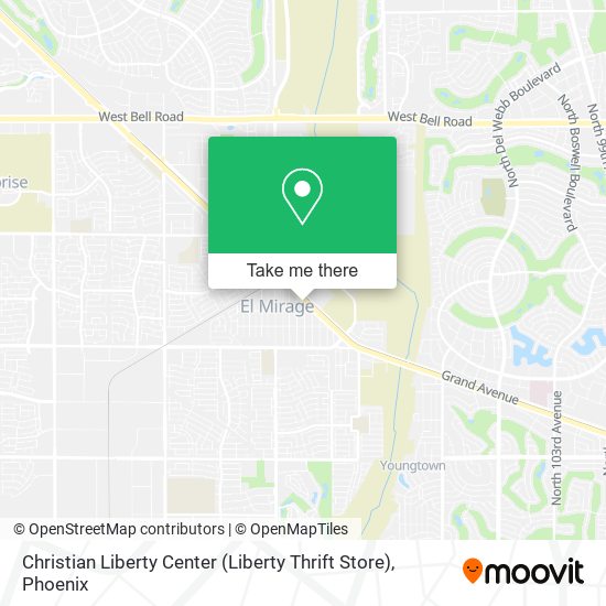 Mapa de Christian Liberty Center (Liberty Thrift Store)