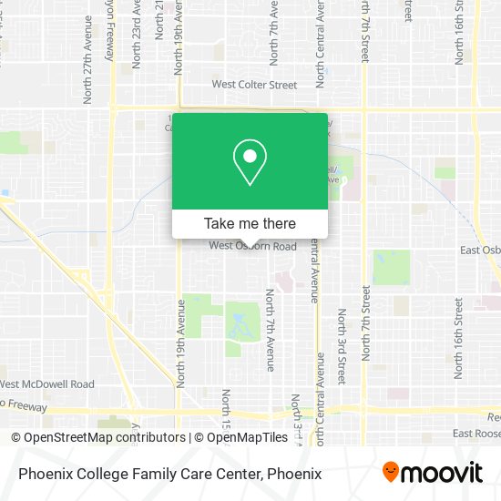 Phoenix College Family Care Center map