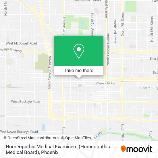 Homeopathic Medical Examiners (Homeopathic Medical Board) map