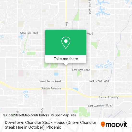 Mapa de Downtown Chandler Steak House (Dntwn Chandler Steak Hse in October)