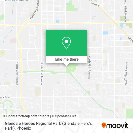 Mapa de Glendale Heroes Regional Park (Glendale Hero's Park)