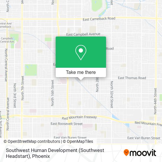 Mapa de Southwest Human Development (Southwest Headstart)